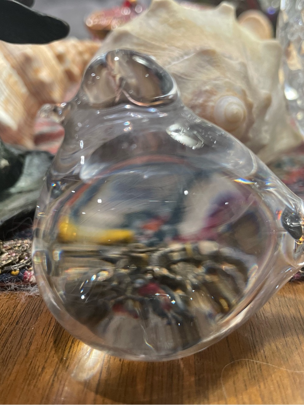 Clear Glass Paperweight Decorative Orb
